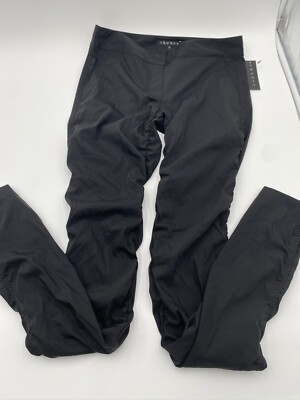 Theory Pants Shira Hi-Tech Black Wool Blend Size 0 NWT