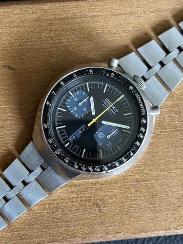 銅鑼 Seiko Bullhead 6138 0040 Black Original Preserved Working