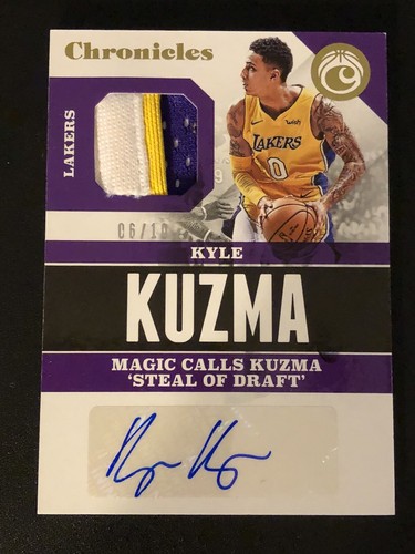 2017-18 Panini Chronicles Kyle Kuzma Swatch Signatures RC