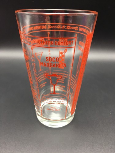 Southern Comfort Mixed Drink Measuring Glass Mixer Shaker Barware
