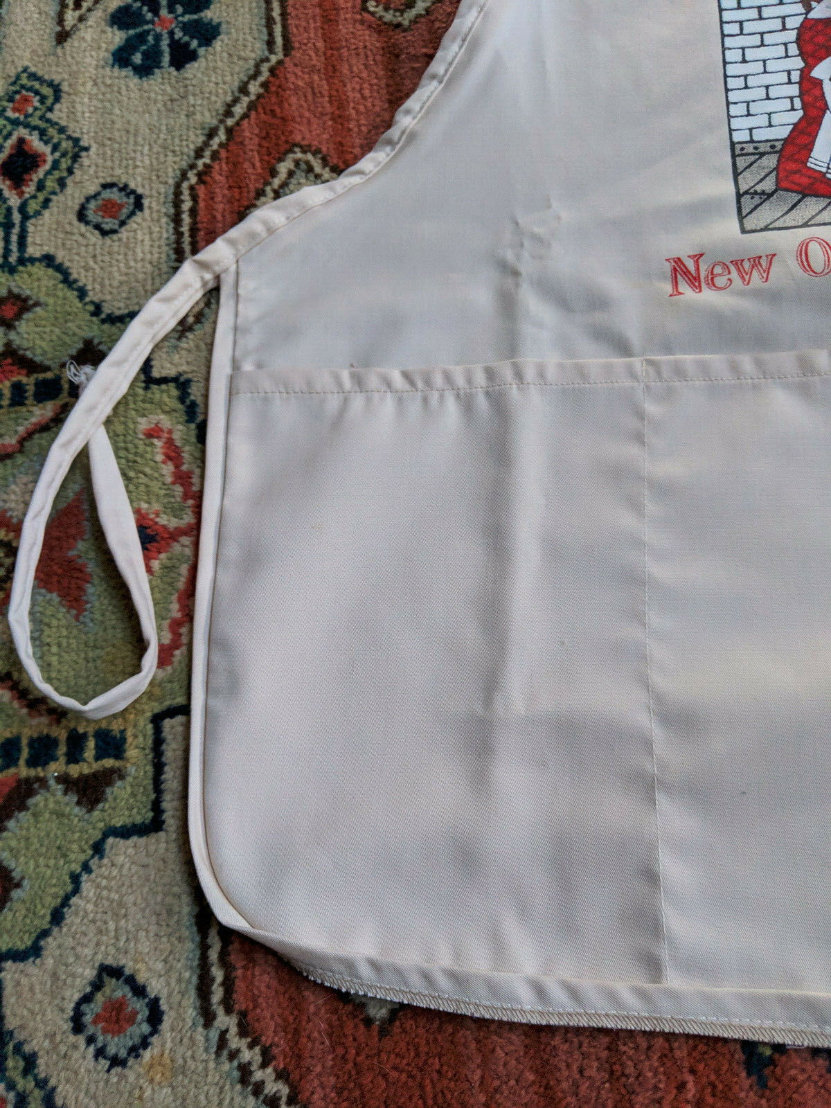 Aunt Sally's New Orleans Apron VTG Black Americana Mammy Retro