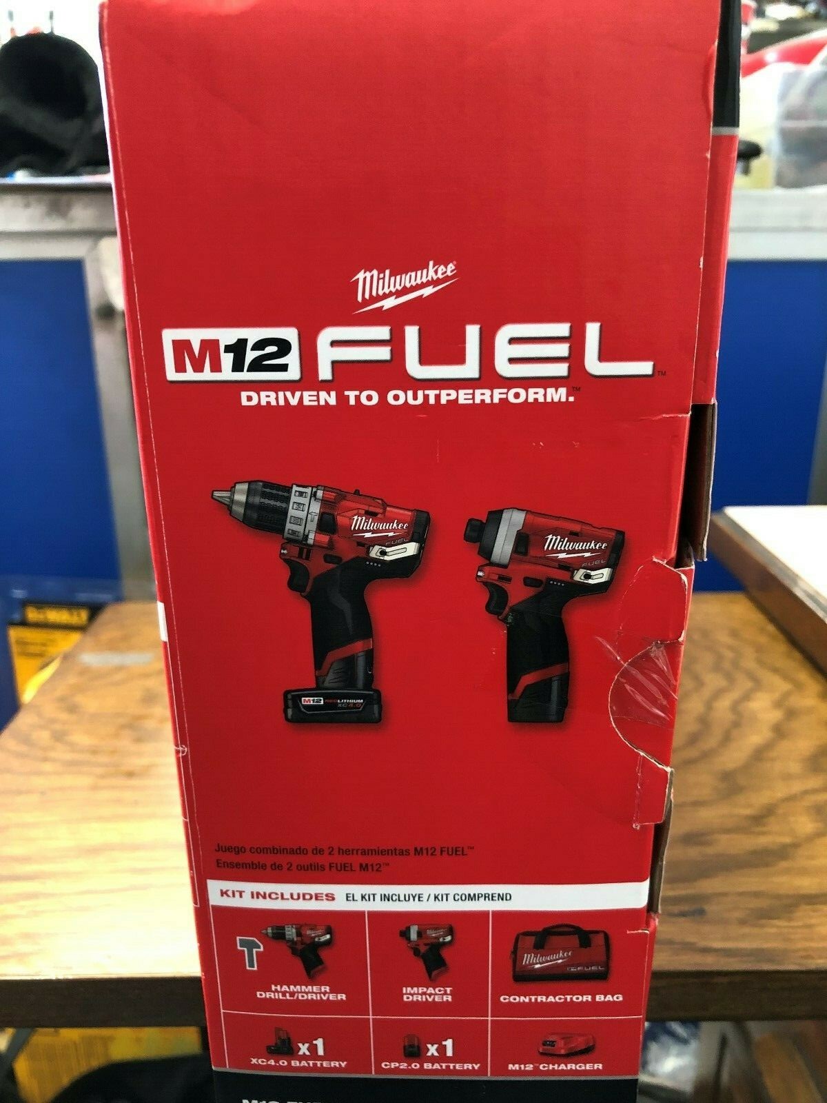 Milwaukee 12V M12 Fuel 2-Tool Combo Kit  2598-22 w/ 2 Batteries, Charger & Bag