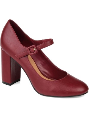 

JOURNEE COLLECTION Женские темно-бордовые туфли на блочном каблуке с круглым носком Mary Jane Shayla, размер 7 м, Maroon, SHAYLA-PUMP