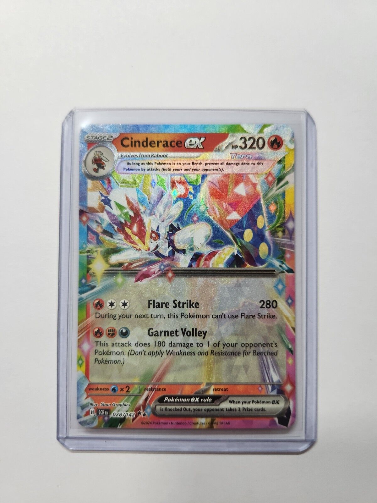 Cinderace ex 028/142 Full Art NM/M Stellar Crown Pokemon Cinderace ex 028/142 Full Art NM/M Stellar Crown Pokemon