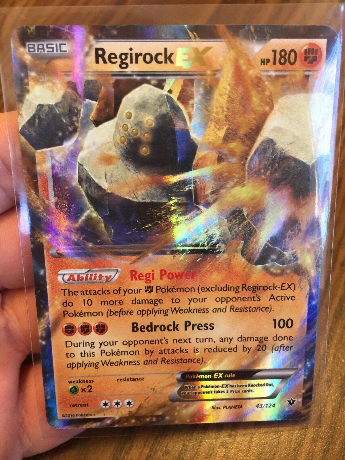 REGIROCK EX 2016 RARE HOLO EX POKEMON CARD XY-FATES COLLIDE REGIROCK EX 2016 RARE HOLO EX POKEMON CARD XY-FATES COLLIDE