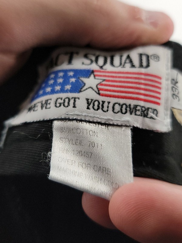 Tact Squad Adult Men's Size 33R Solid Navy Straight Leg Dark Wash Cargo Pants