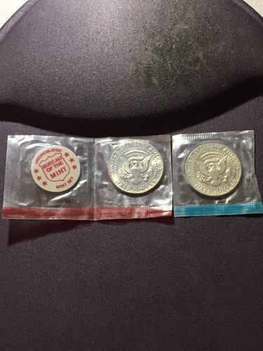 1971-P and 1971-D Gem BU Kennedy Half Dollars in Original Mint Cello Packs #1