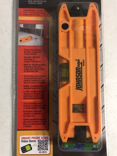 NEW Johnson Magnetic Torpedo Laser Level 40-0915 New in Package