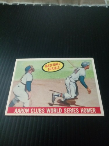 1959 Topps Hank Aaron Milwaukee Braves #467 Baseball Card nice centering