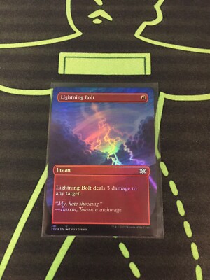 MTG Magic The Gathering Lightning Bolt Foil Borderless Commander 