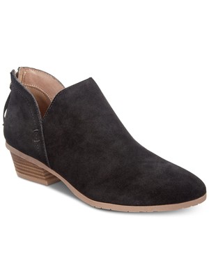Женские черные ботильоны из Миндальной Кожи с вырезами по бокам от KENNETH COLE, 7,5 М