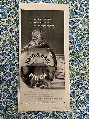 Vintage 1959 Haig & Haig Scotch Pinch Whisky Print Ad