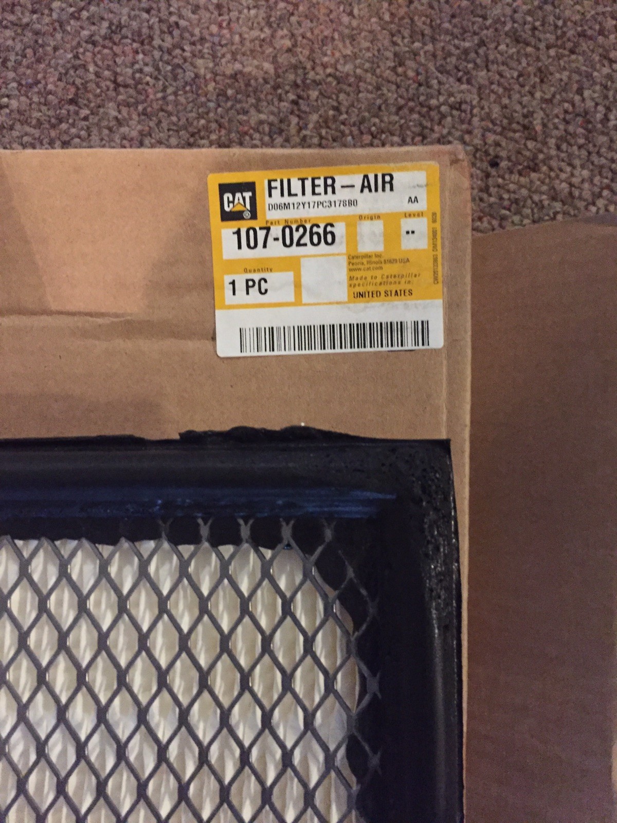 1) 1070266  CAB AIR  FILTER