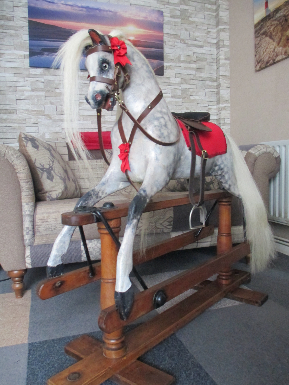 1 Pair Medium Size Rocking Horse Stirrups Nickel Plated 3" Sole FREE POST UK 754311501625 eBay