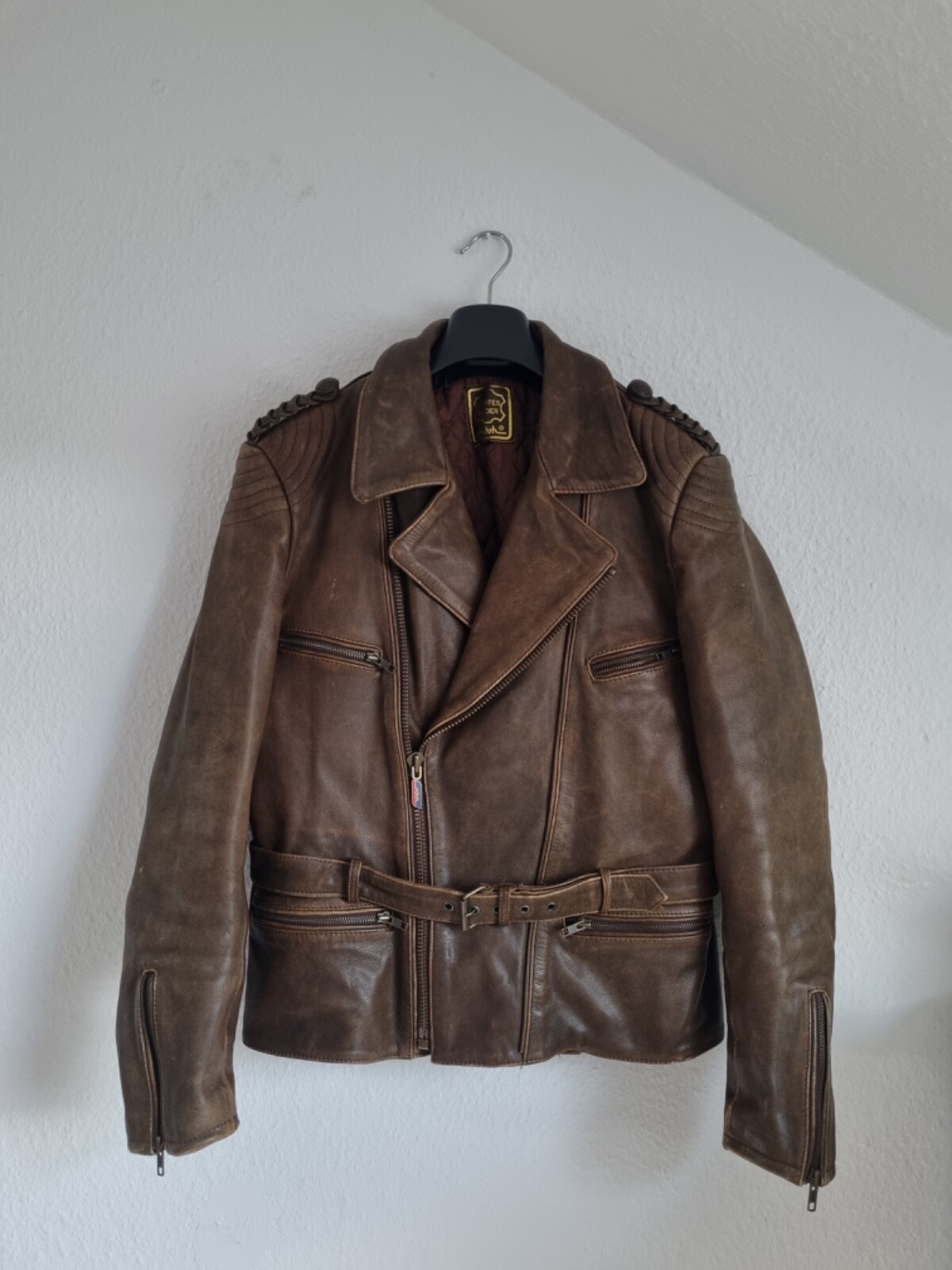 Schuh Vintage Belted Leather Jacket Mens size 54 / M-L | eBay Schuh Vintage Belted Leather Jacket Mens size 54 / M-L | eBay