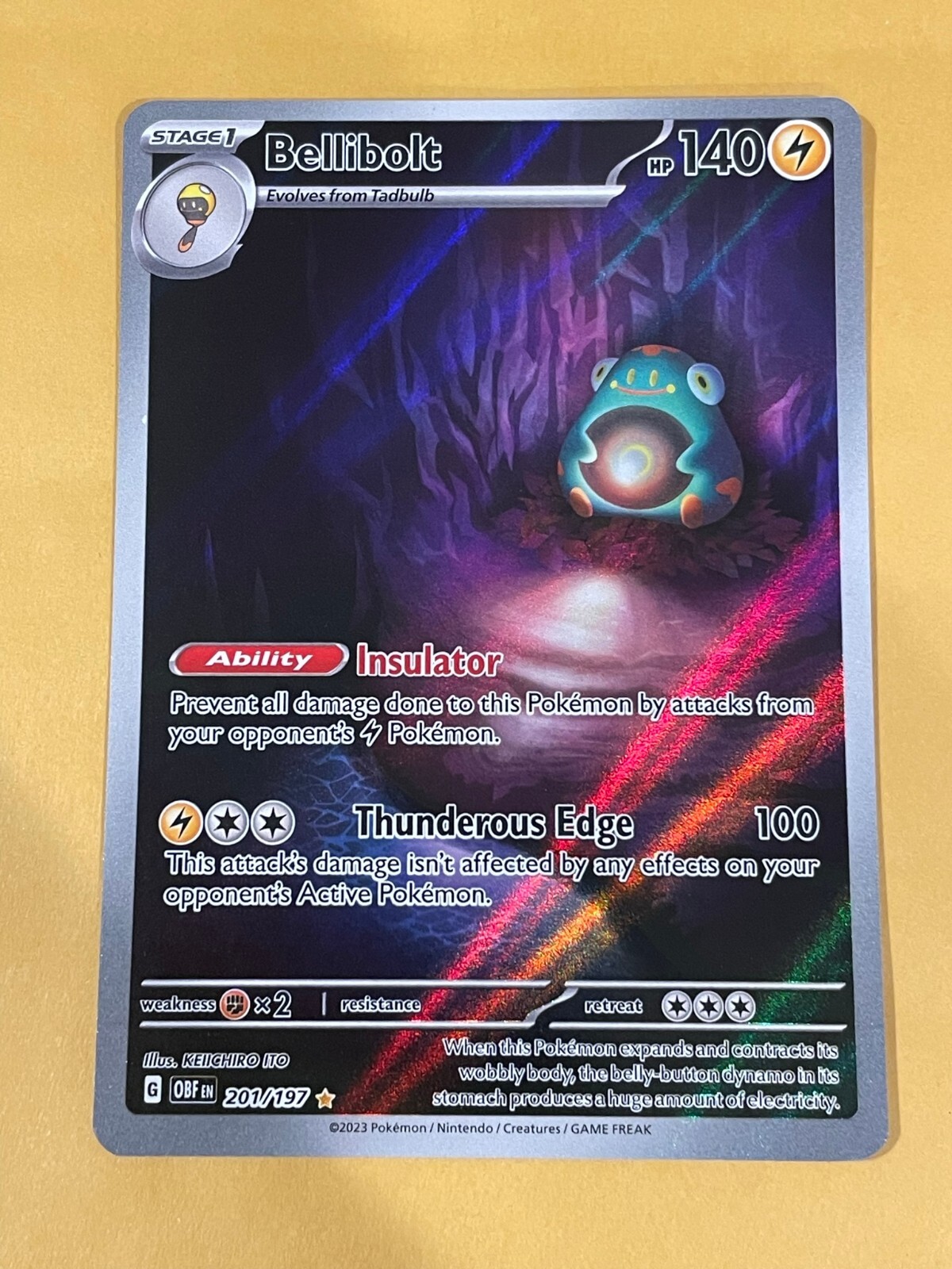 2023 Pokemon Obsidian Flames Bellibolt Full Art Special 