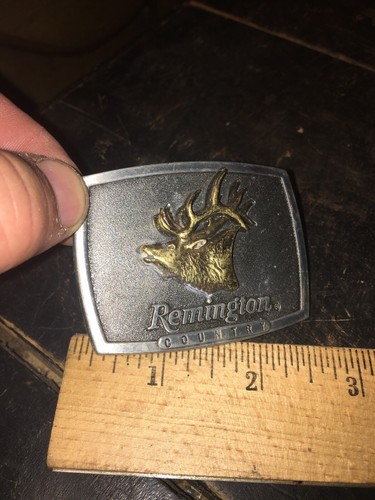 VINTAGE REMINGTON BELT BUCKLE -Bugling Elk 1986!