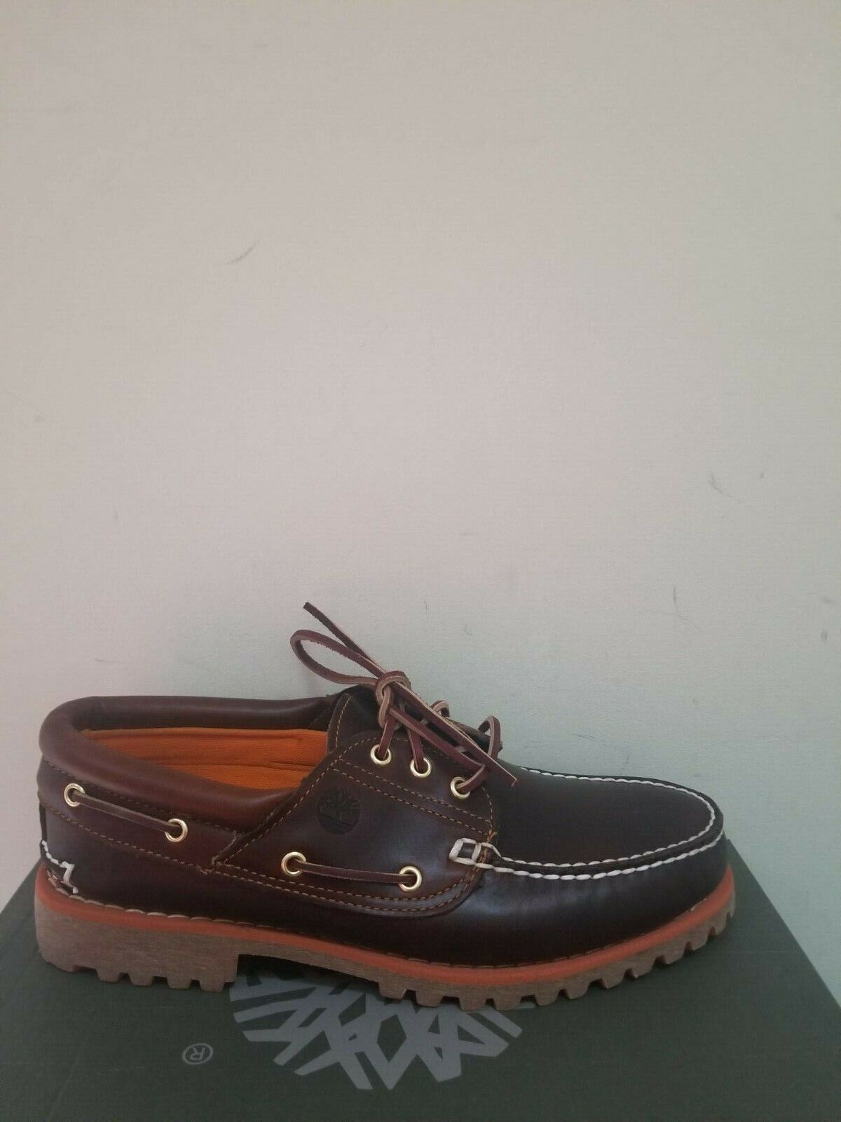 Men's Timberland 3-eye Classic Lug Shoes A18x8021 Leather Grey Brown Boat 10 for sale online | eBay
