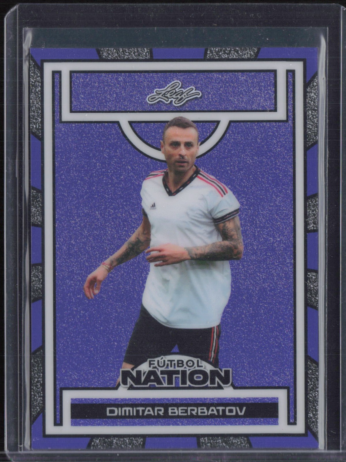 2025 Leaf Futbol Nation Prismatic Purple Dimitar Berbatov 1/1 Auto Autograph