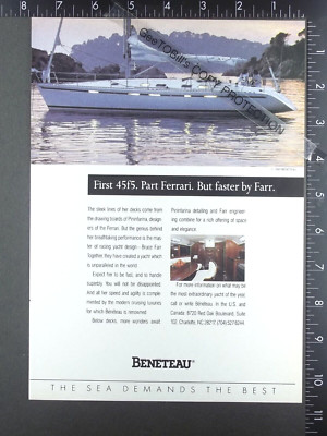 1990 ADVERTISEMENT for Beneteau 45F5 sail motor yacht boat