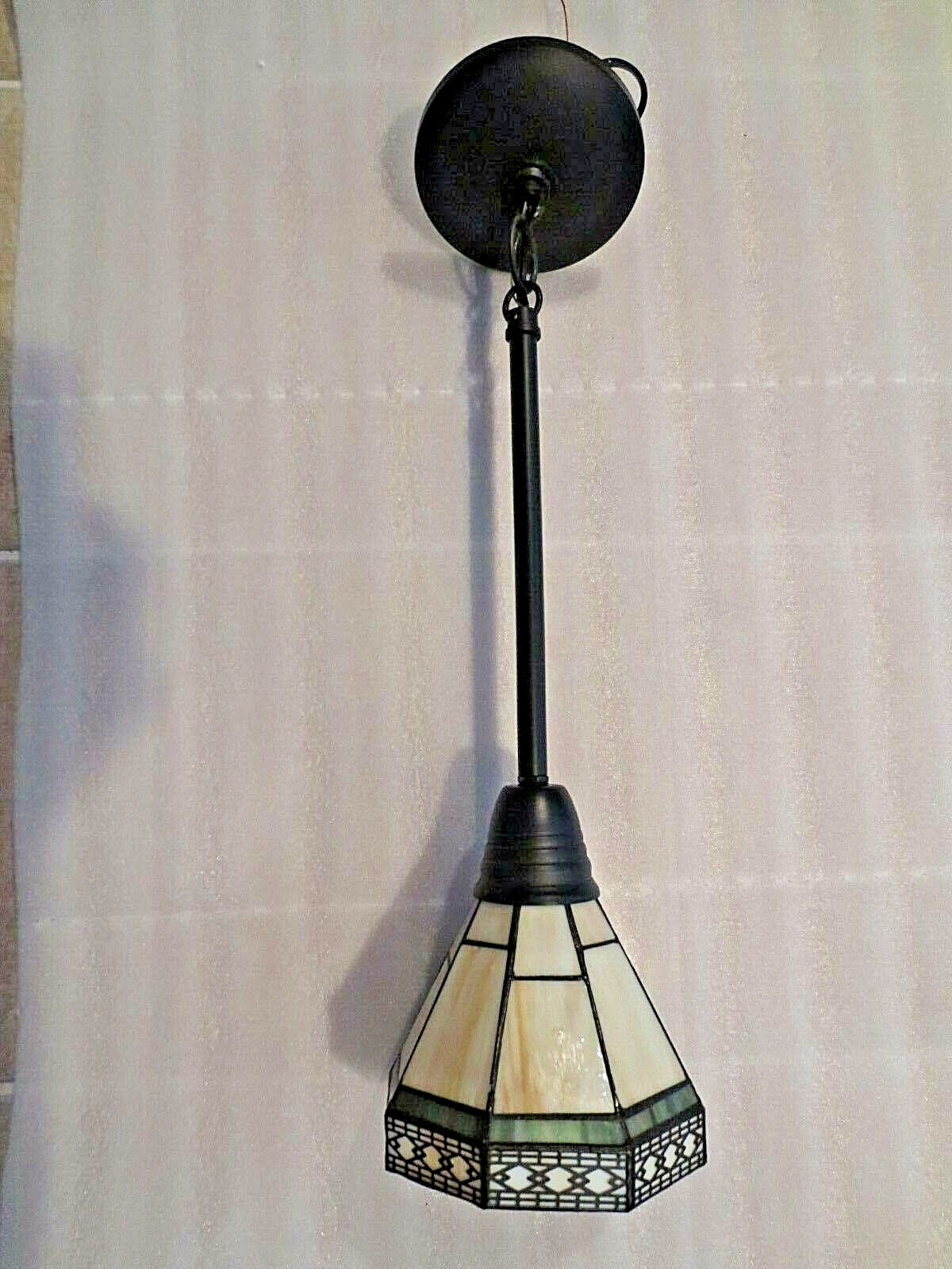 SPECTRUM TIFFANY STYLE LEADED SLAG  PENDANT LIGHTS 51/2