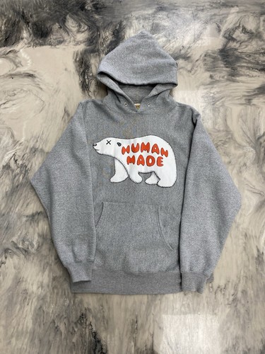 Human Made X Kaws Polar Bear Hoodie Grey Medium Pizza Human Made X Kaws Polar Bear Hoodie Grey Medium Pizza