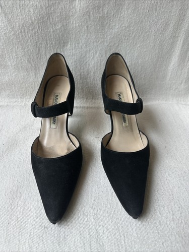 Manolo Blahnik シルバー ハイヒール 35.5 Manolo Blahnik Silver Leather Heels sz 8 l Michael's Luxury