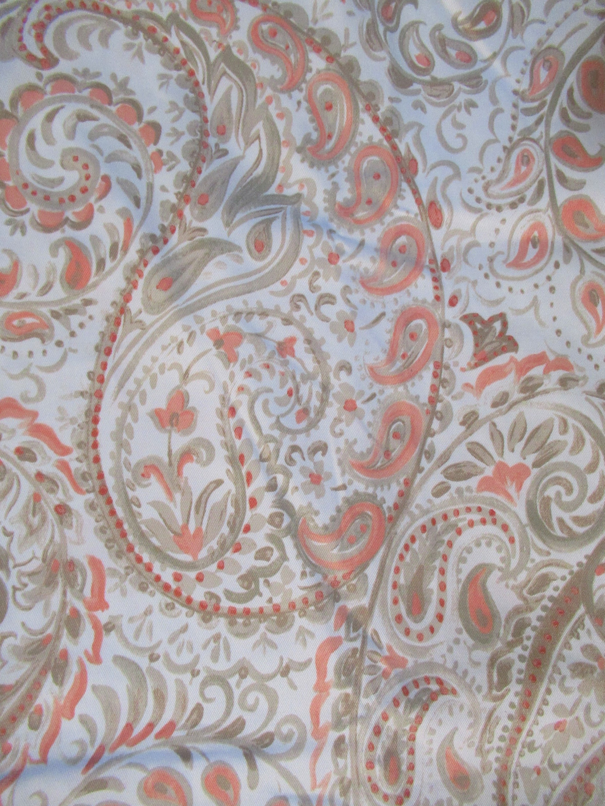 Peach Taupe White Cotton Blend New