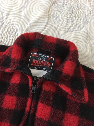 Johnson Woolen Mills Full Zip Hunting Wool Youth Jac Shirt Boys USA