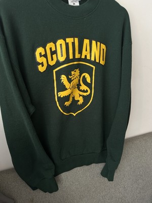 Vintage Men s Scotland Crest Sweater Crewneck Sweatshirt large green 90s 80s veg