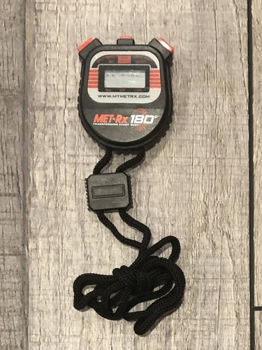 Metrx Stopwatch Digital LCD Sports Counter Timer Watch w/ Lanyard Stop Watch NIB