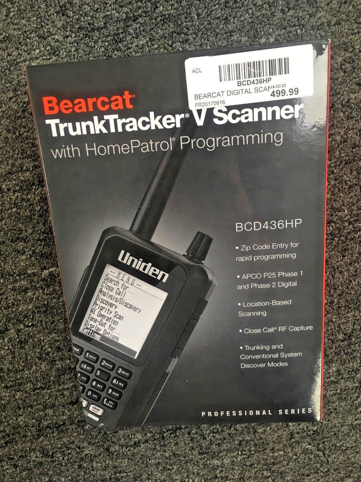 Uniden BCD436HP HomePatrol Series Digital Handheld TrunkTracker V Scanner