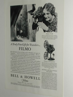 1929 Bell & Howell Filmo advertisement, FILMO 70-D Movie Camera