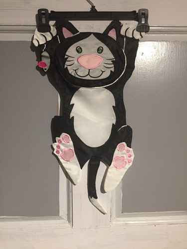 Mini Garden Flag 3D Sculpt ADORABLE Kitty W Mousse FREE FAST SHIPPING