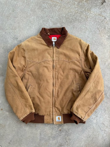 Vintage Carhartt Jacket Mens XL Khaki Brown Santa Fe Western