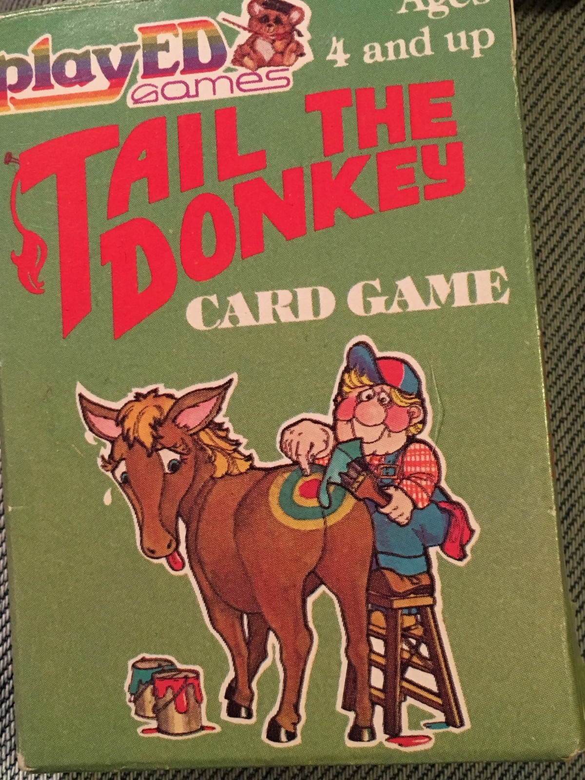 4 Vintage Card Games - SNAP, Funny Train, Crazy 8's Tail The Donkey
