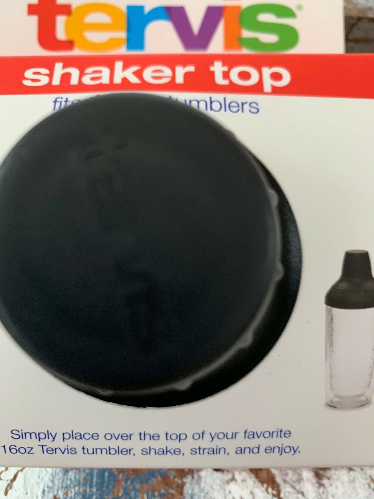 Tervis Tumbler Shaker Top Lids For 16oz  Tumblers  New in Package BLACK