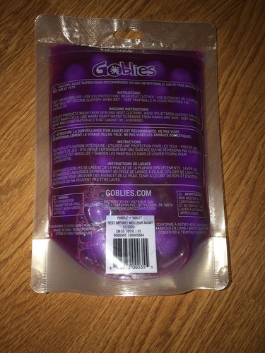 Goblies 40 Pc Throwable Paint Ball Purple Washable Lavable