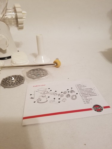 Norpro Meat Grinder Food Mincer Pasta Sausage Maker Wheel Stainless Steel Blades