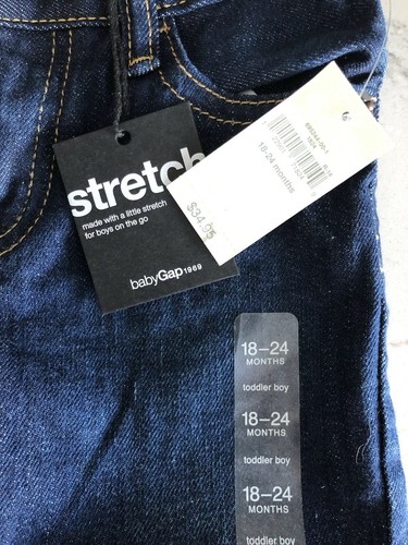 Baby Gap Boys Denim Jeans Pants 18-24 Months Distressed Skinny New