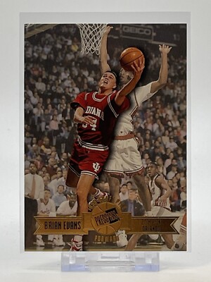 1996 Press Pass Basketball Card #22 Brian Evans Indiana Hoosiers Gold Foil