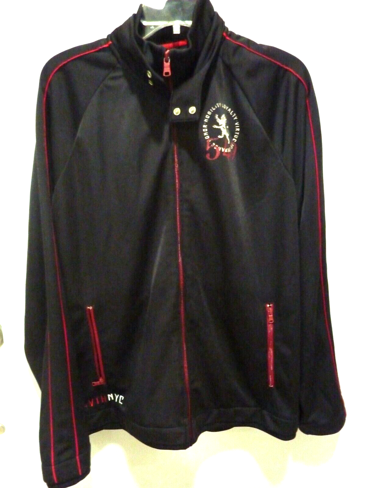 大人女性の BLACK Sz.L Express Dragon Jacket Track Zip Full Front Logo ジャケット・アウター
