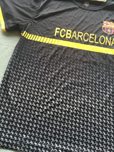fc barcelona Jersey Black Yellow Size XL Adult. Soccer Football Poly