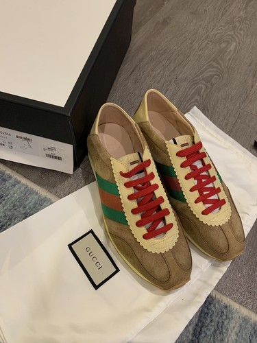 スニーカー GUCCI BURGUNDY FABRIC AND SUEDE SNEAKERS Gucci Re-Web GG canvas sneakers in burgundy - Gucci | Mytheresa