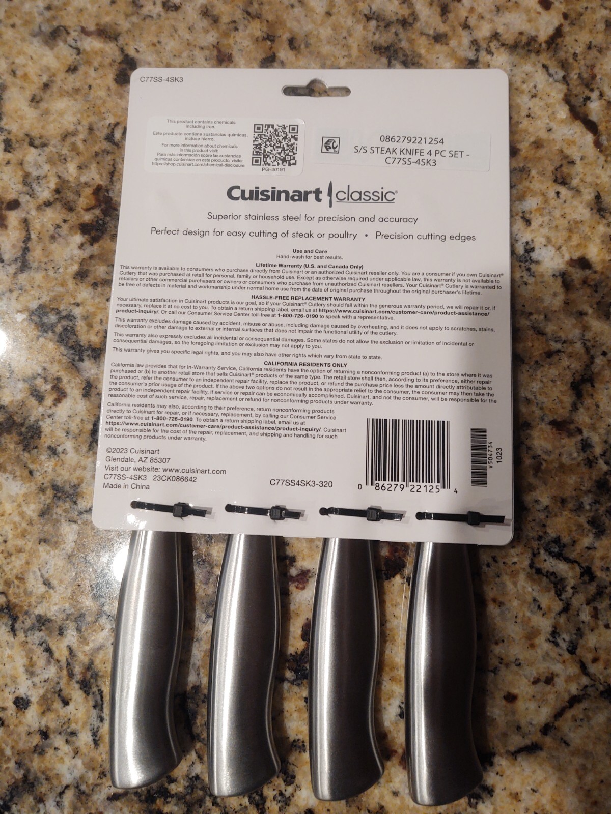 cuisinart classic stainless steel 4-piece steak knife set.