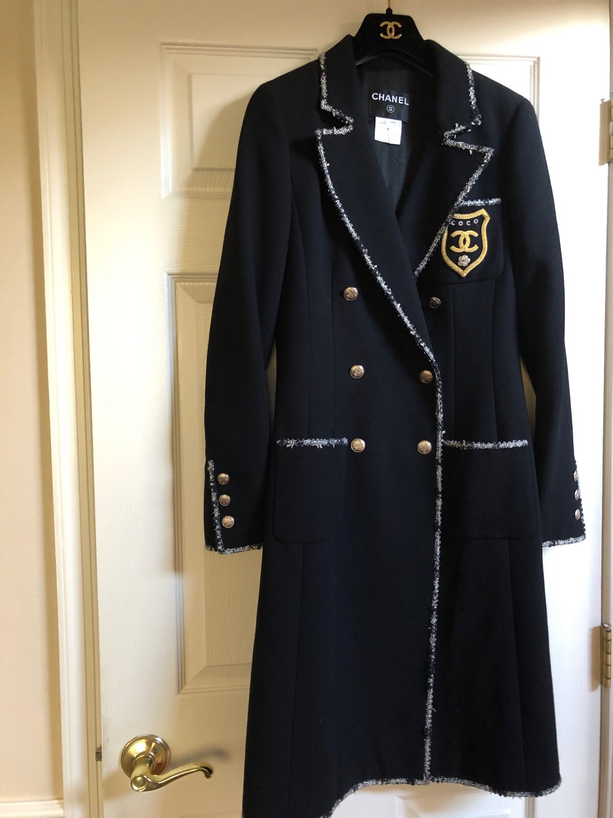 CHANEL VINTAGE 05C NEW BLACK Tweed 