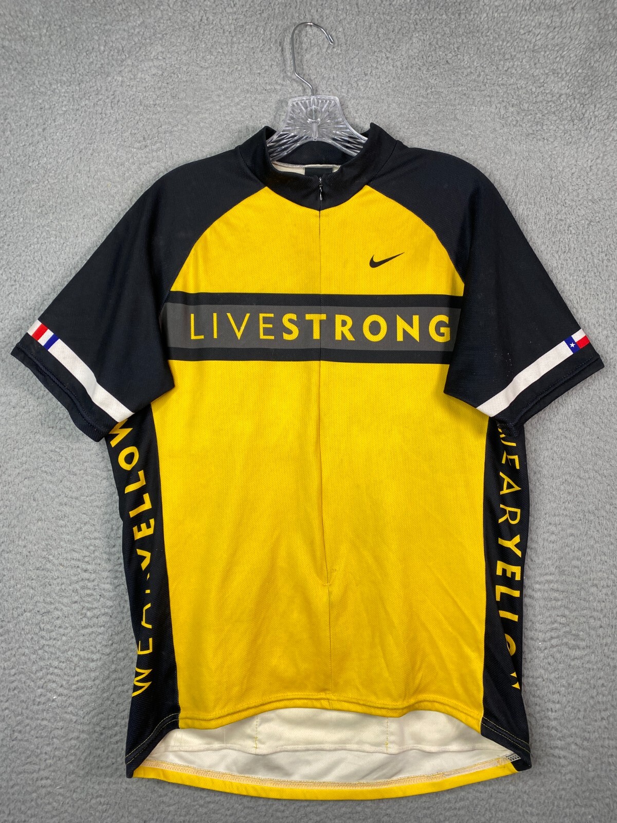 Nike Livestrong Cycling Jersey Womens XL Yellow Short Sleeve Lance  Armstrong | eBay