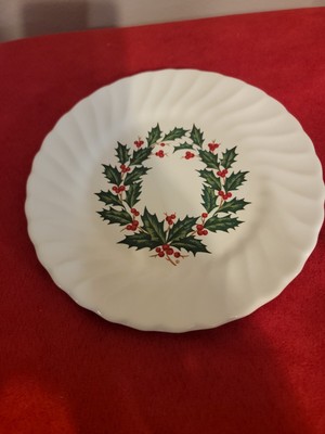 Vintage SCIO Bread And Butter Christmas Plate Holly