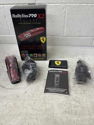 BaByliss PRO Volare X2 Red Ferrari Designed High-Torque Engine Clipper Open Box