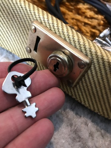 Used Fender Tweed Thermometer Hardshell Case Tele/Strat Vintage Reissue Case